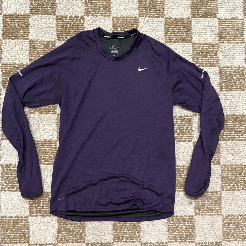 Nike Men's Purple Long Sleeve Shirt